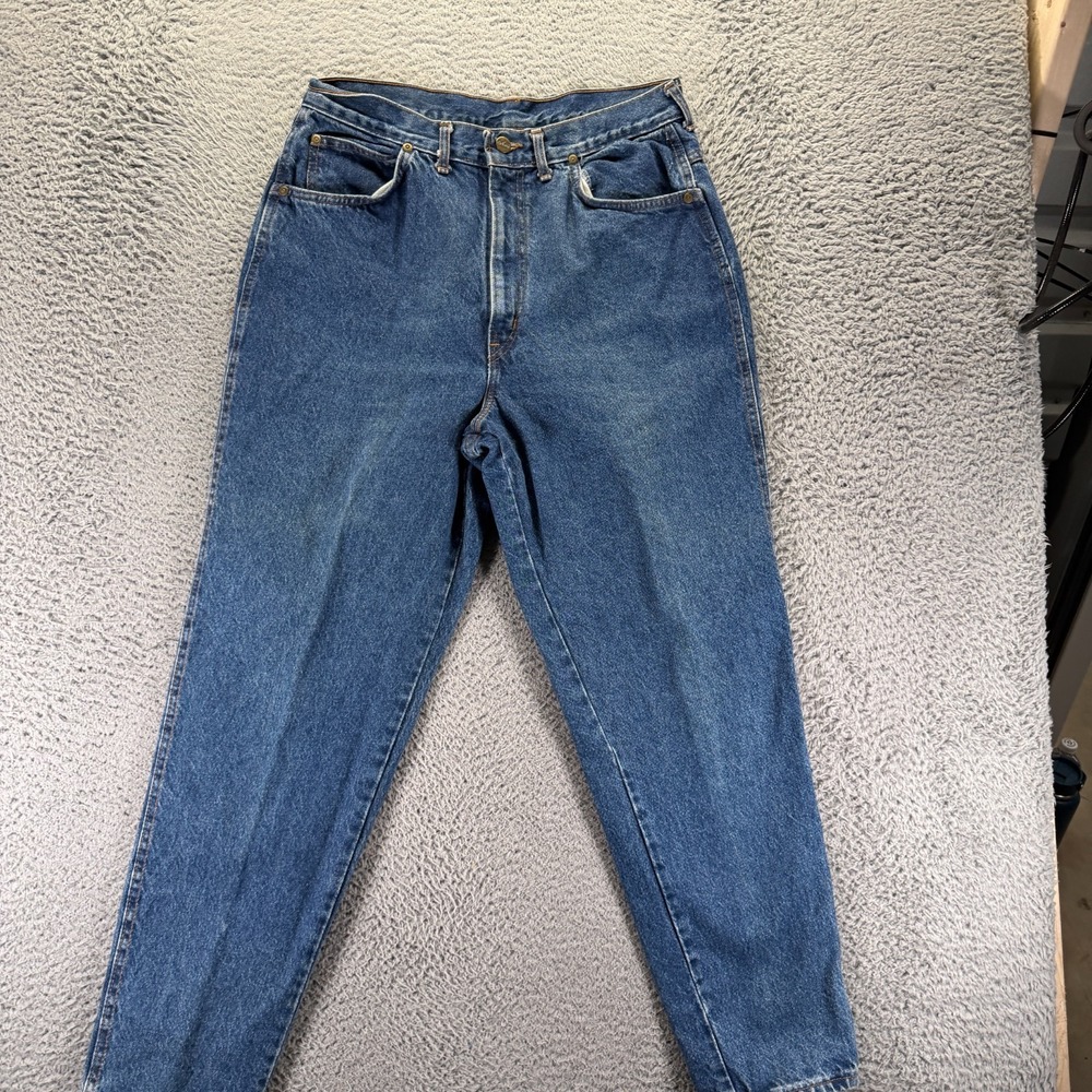 Vintage Chic Jeans Womens 16 Blue Cotton Denim Tapered Leg Workwear Travel USA